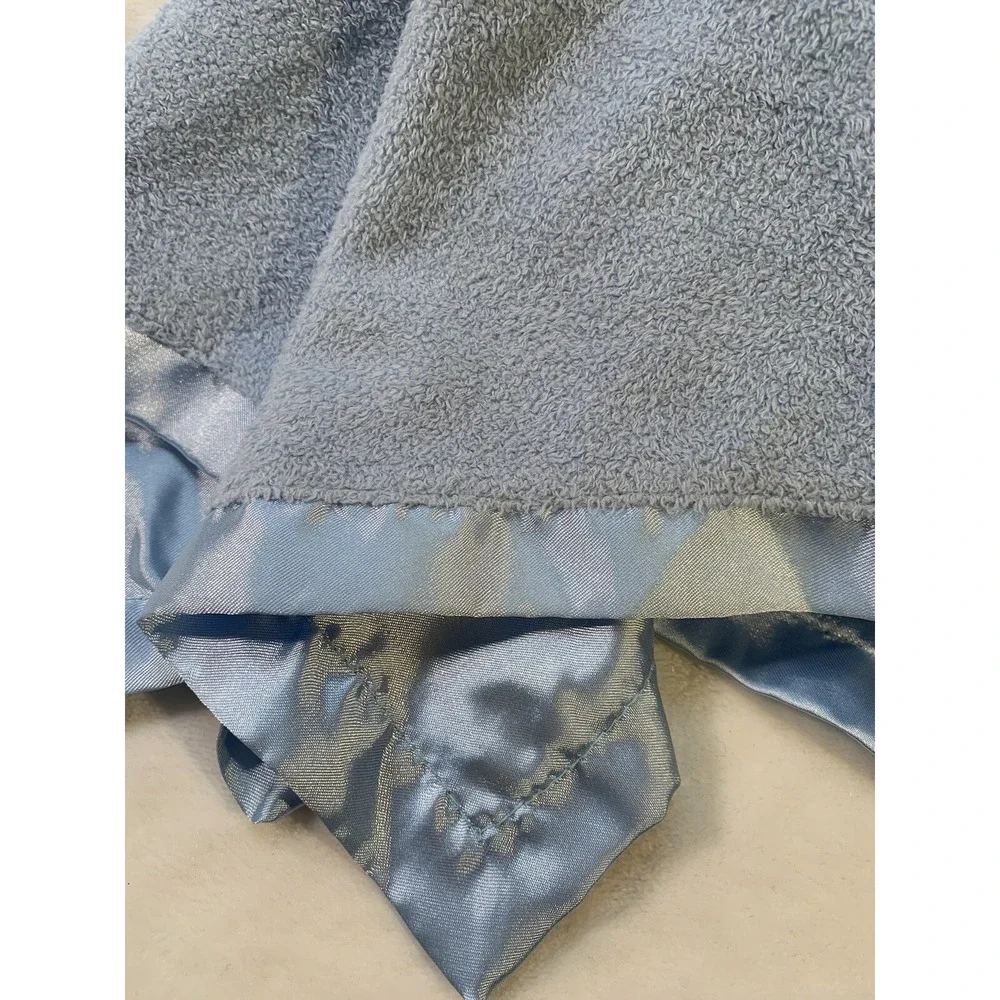 Baby Essentials Blue Puppy‎ Lovey Sailboat Security Blanket Satin Trim RARE NWOT